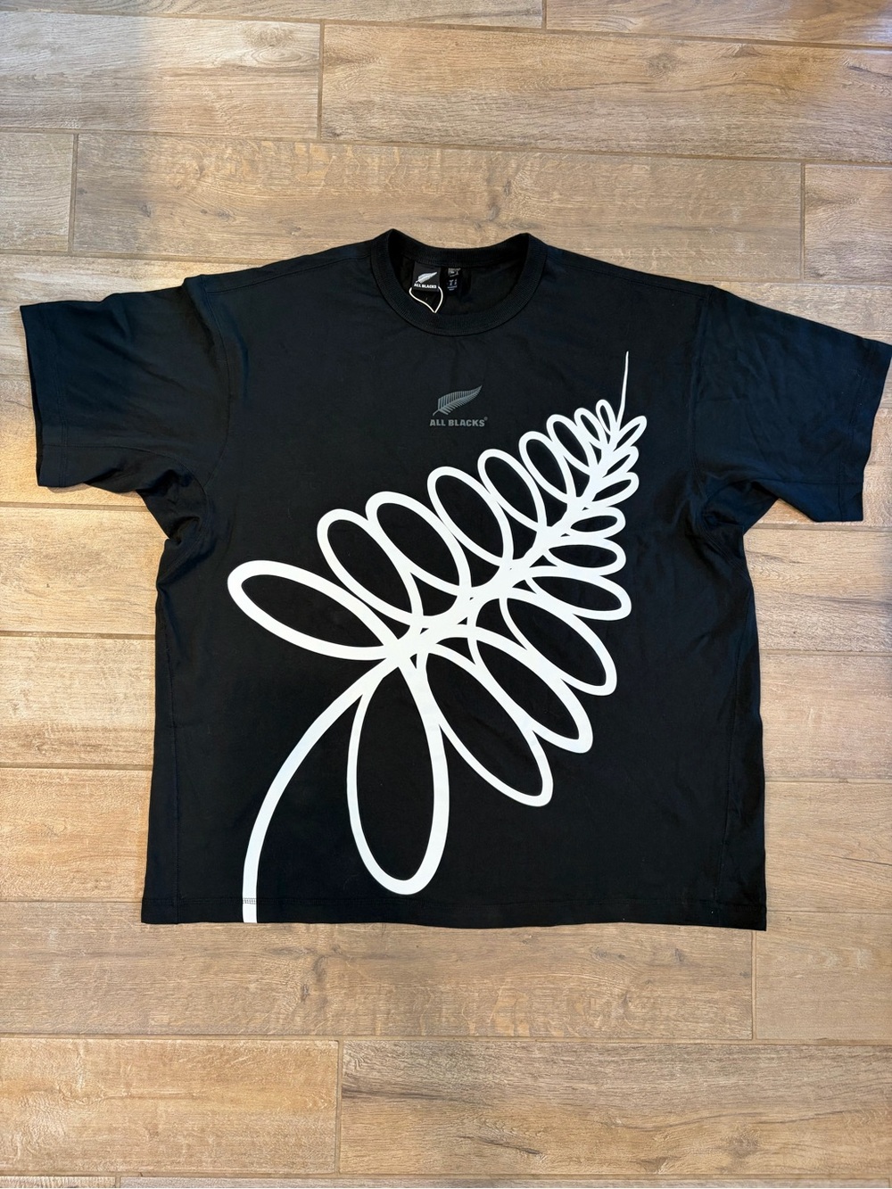 Adidas All Blacks Tee Mens 2XL Black Silver Fern NZ Rugby New Zealand Shirt